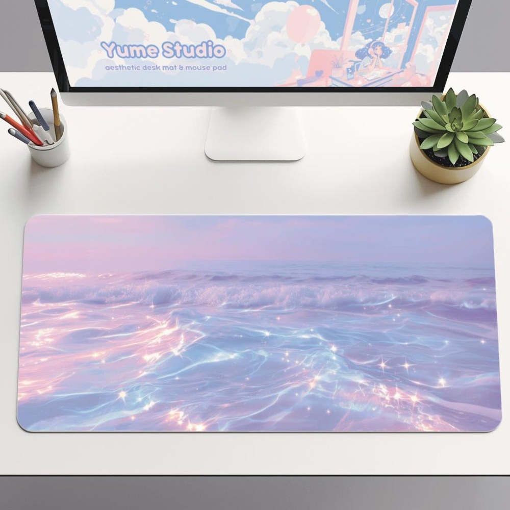 แผ่นรองเมาส์สีพาสเทลสวยงามสำหร - Desk Setup Accessories Aesthetic บทวิจารณ์และราคา