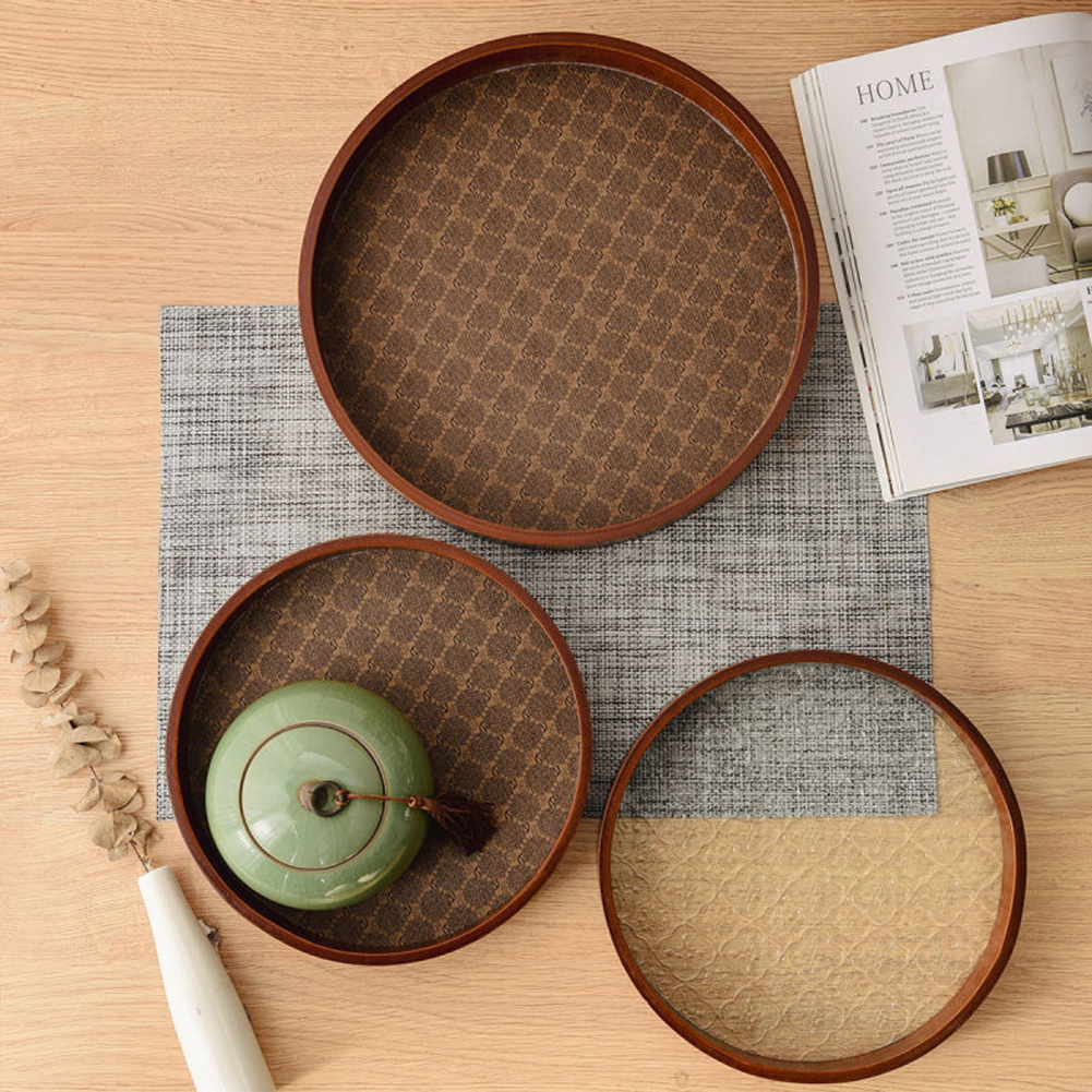 รอบ Vintage ชาเสิร์ฟ Platter แ - Desk Setup Design บทวิจารณ์และราคา