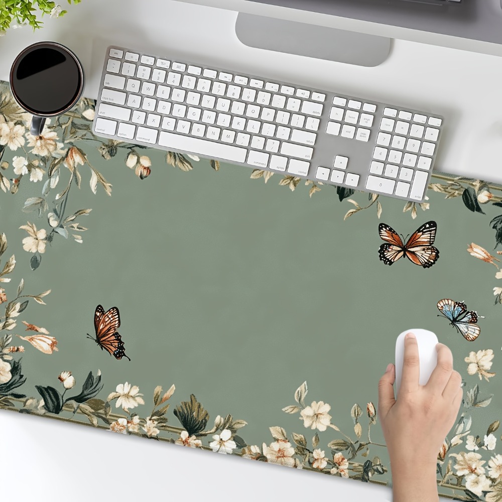แผ่นรองโต๊ะลายผีเสื้อและลายดอก - Desk Setup Art บทวิจารณ์และราคา