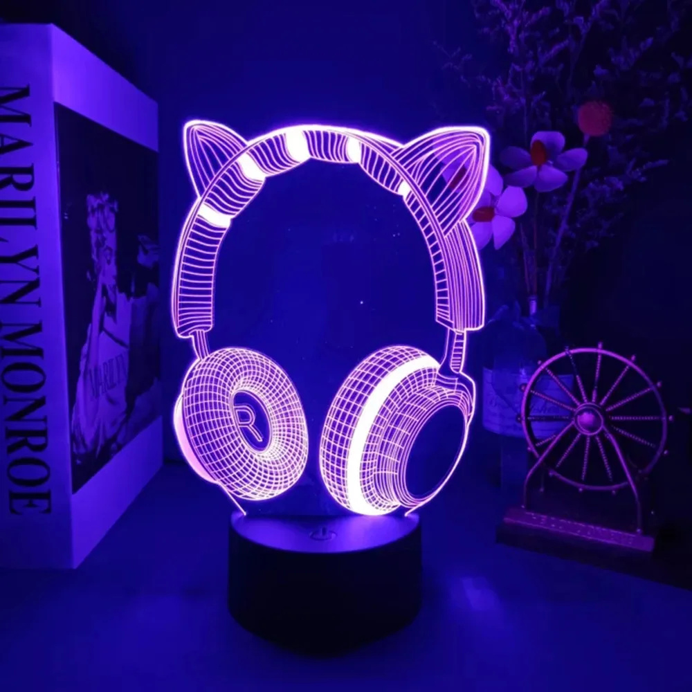 หูฟังใหม่ชุดหูฟังไฟกลางคืนภาพล - Desk Setup Headphones บทวิจารณ์และราคา
