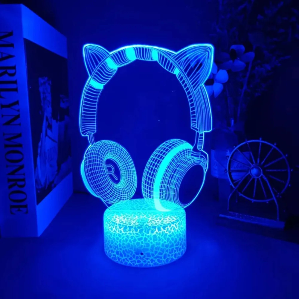 หูฟังใหม่ชุดหูฟังไฟกลางคืนภาพล - Desk Setup Headphones บทวิจารณ์และราคา