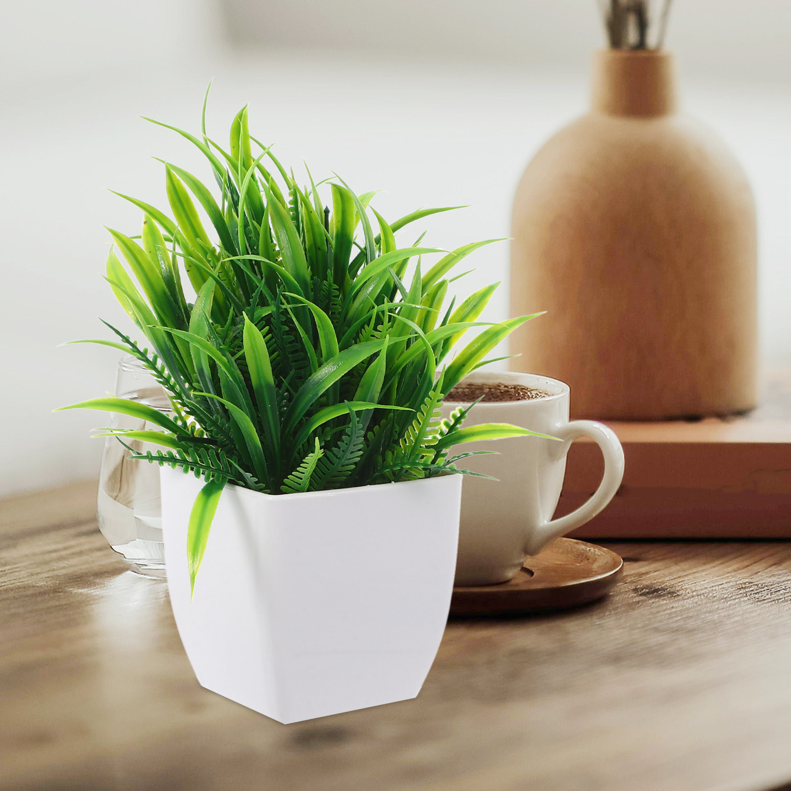 3 ชิ้น ต้นไม้ปลอมขนาดเล็ก ต้นไ - Plant Pot Small Desk บทวิจารณ์และราคา