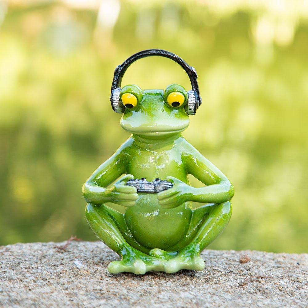 รูปปั้นกบเกมเมอร์สุดฮา พร้อมหู - Desk Setup Headphones บทวิจารณ์และราคา