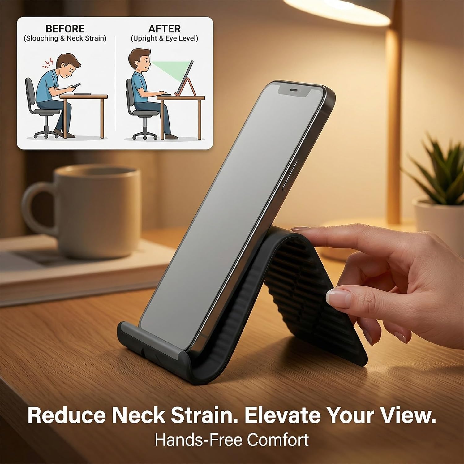 ที่วางโทรศัพท์ซิลิโคนแบบพับได้ - Desk Setup Home บทวิจารณ์และราคา