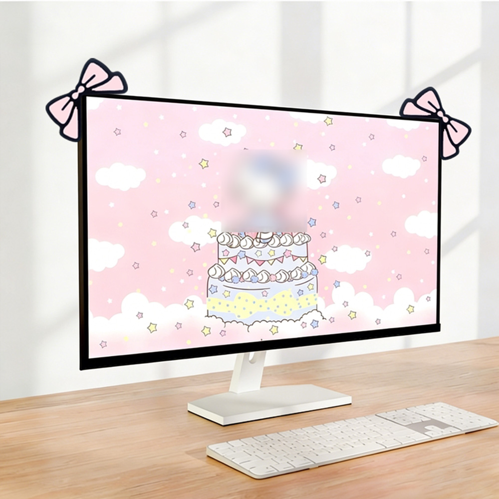 ของตกแต่งหน้าจอสีชมพูน่ารัก โบ - Desk Setup Accessories Aesthetic บทวิจารณ์และราคา