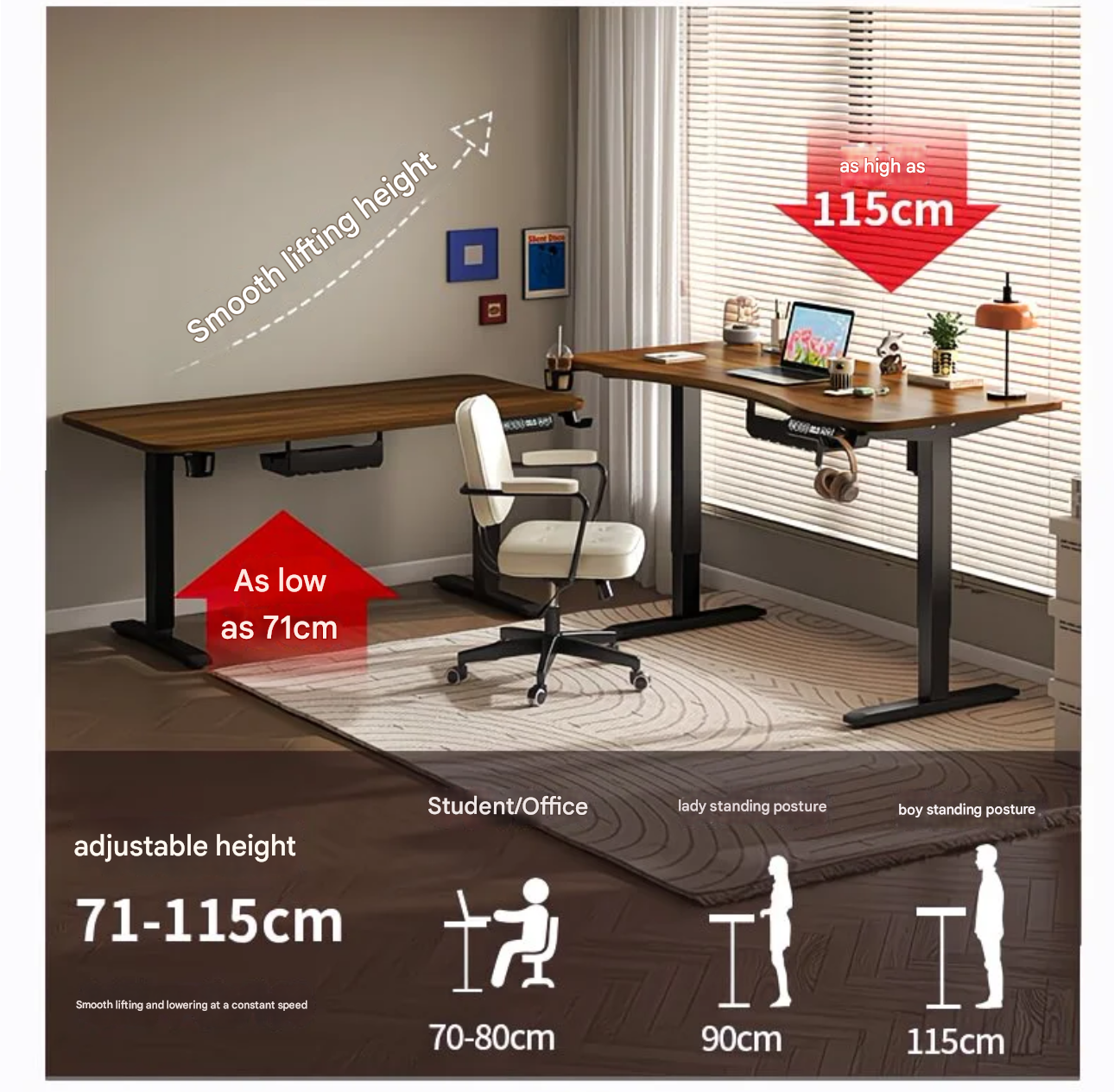 โต๊ะทำงานปรับระดับความสูงได้ 8 - Desk Setup Pc บทวิจารณ์และราคา