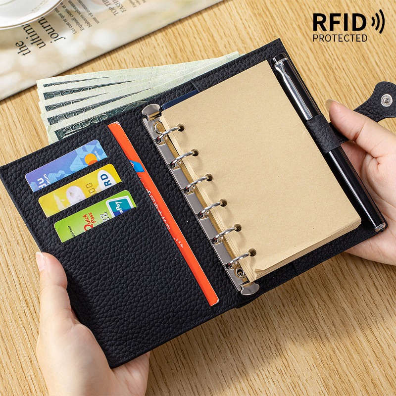 สมุดบันทึกหนังแท้ A7 แบบเติมได - Ring Binder Box บทวิจารณ์และราคา