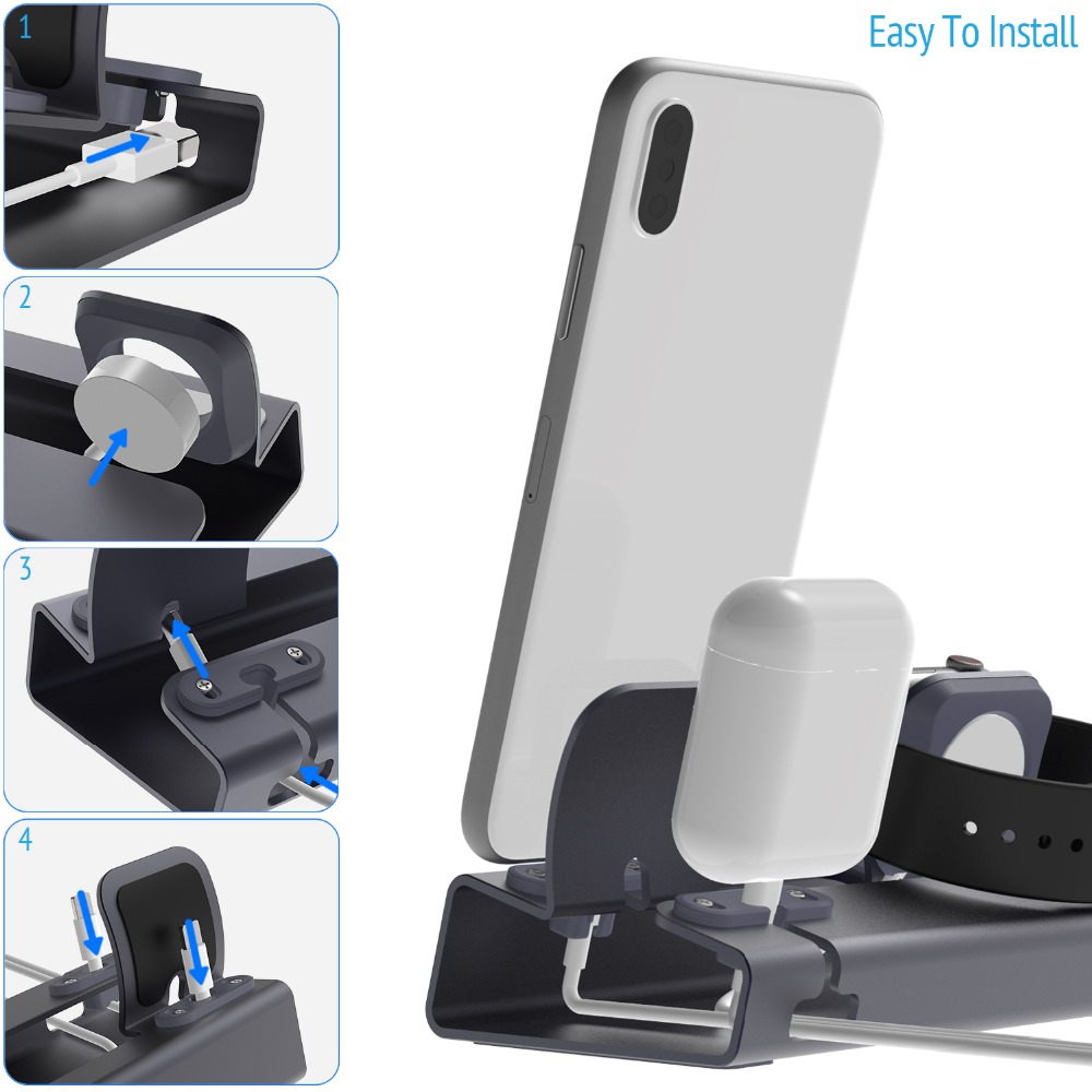 แท่นชาร์จขาตั้งสําหรับ AirPods - Desk Setup Apple บทวิจารณ์และราคา
