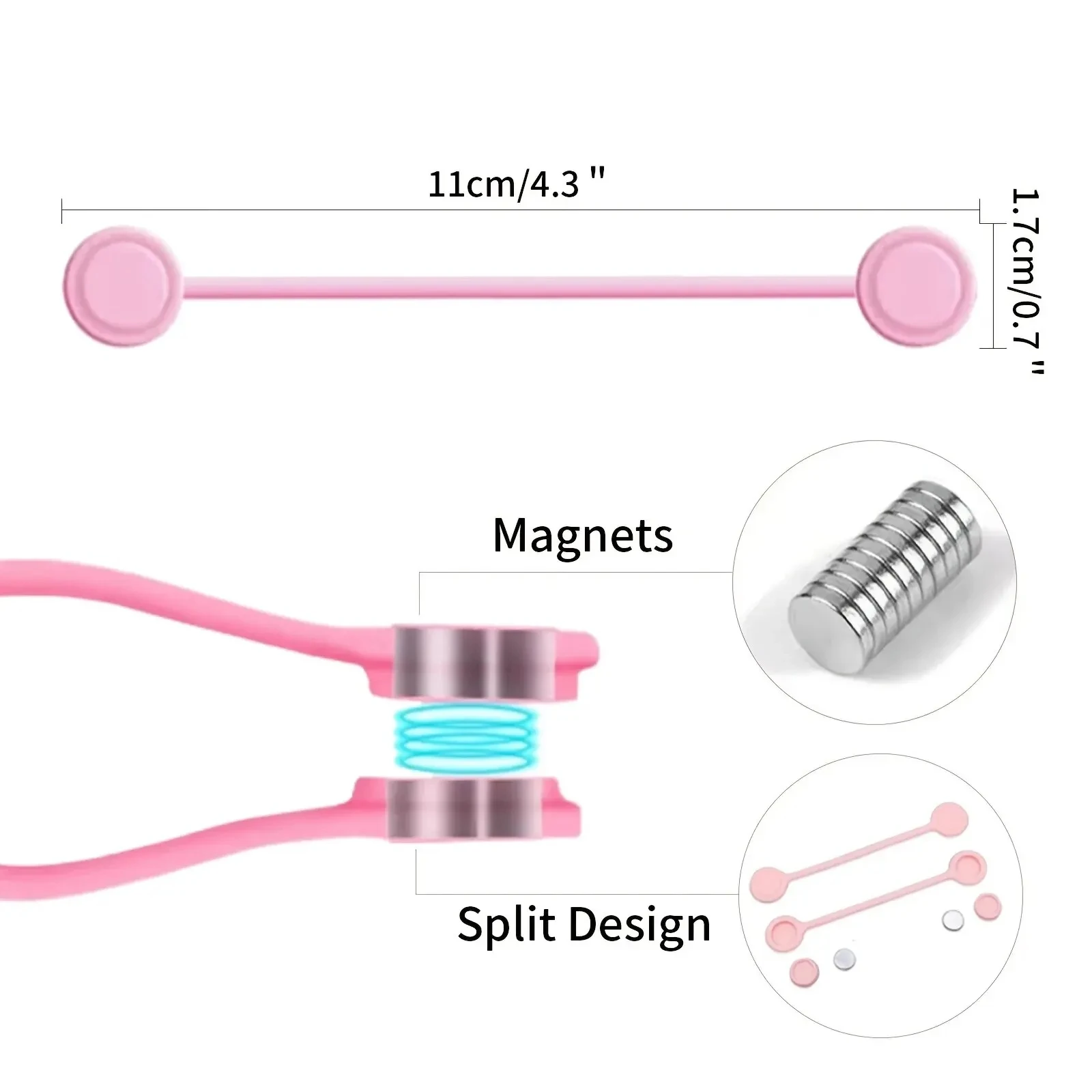 5/3/1 ชิ้น สายรัดซิลิโคนแม่เหล - Headphone Hook Under บทวิจารณ์และราคา