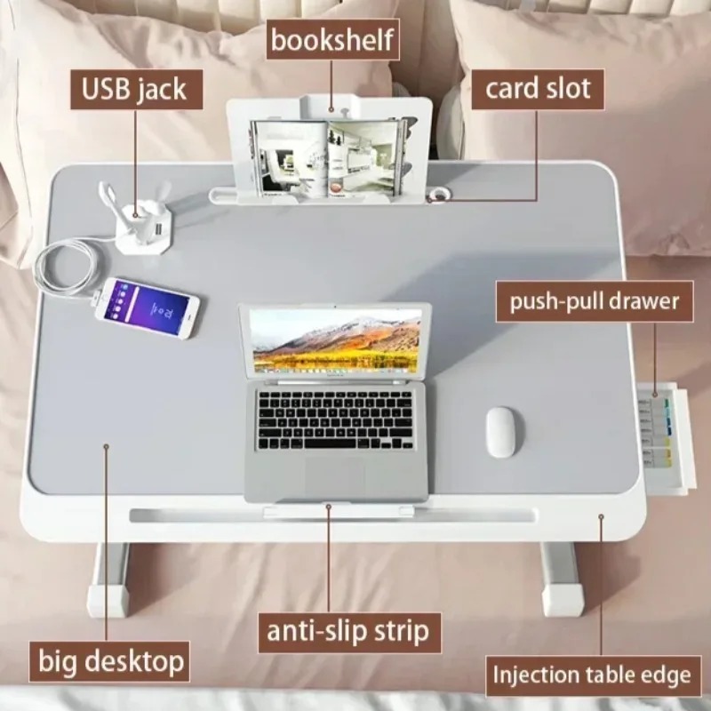 เตียงแล็ปท็อปโต๊ะถาดเตียงแล็ปท - Desk Setup Pc บทวิจารณ์และราคา