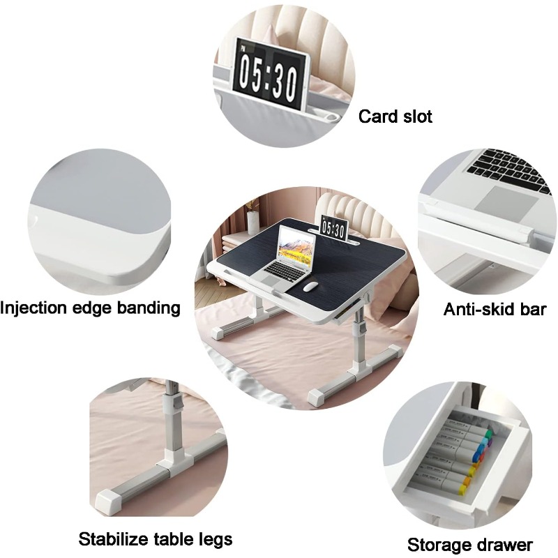 เตียงแล็ปท็อปโต๊ะถาดเตียงแล็ปท - Desk Setup Pc บทวิจารณ์และราคา