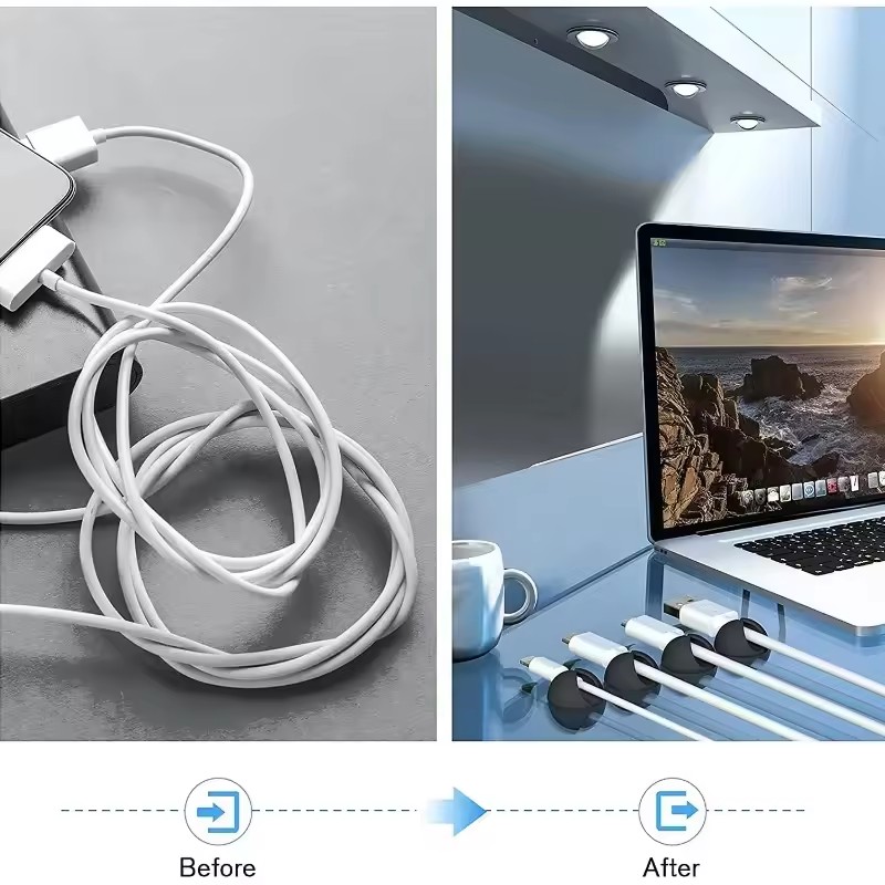 คลิปหนีบสายเคเบิลติดผนัง/โต๊ะท - Headphone Hook Under บทวิจารณ์และราคา