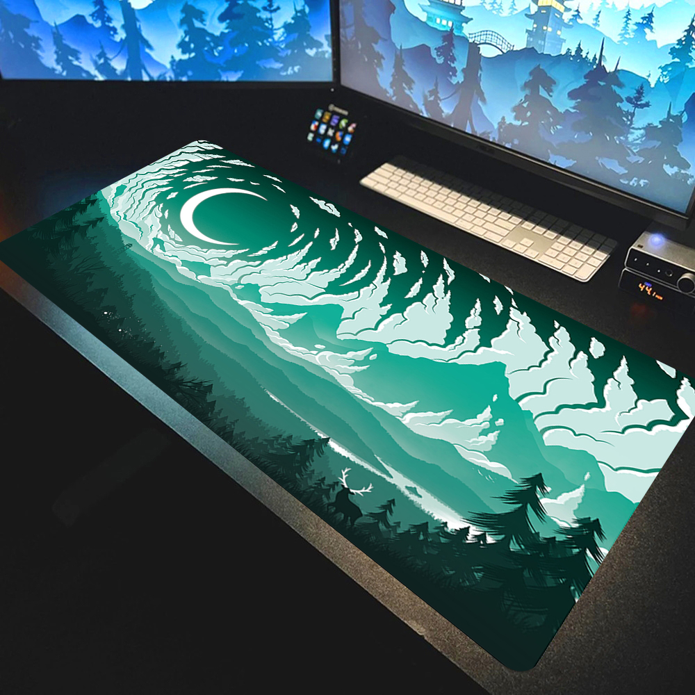 แผ่นรองเมาส์ลายดวงจันทร์และดวง - Desk Setup Accessories Aesthetic บทวิจารณ์และราคา
