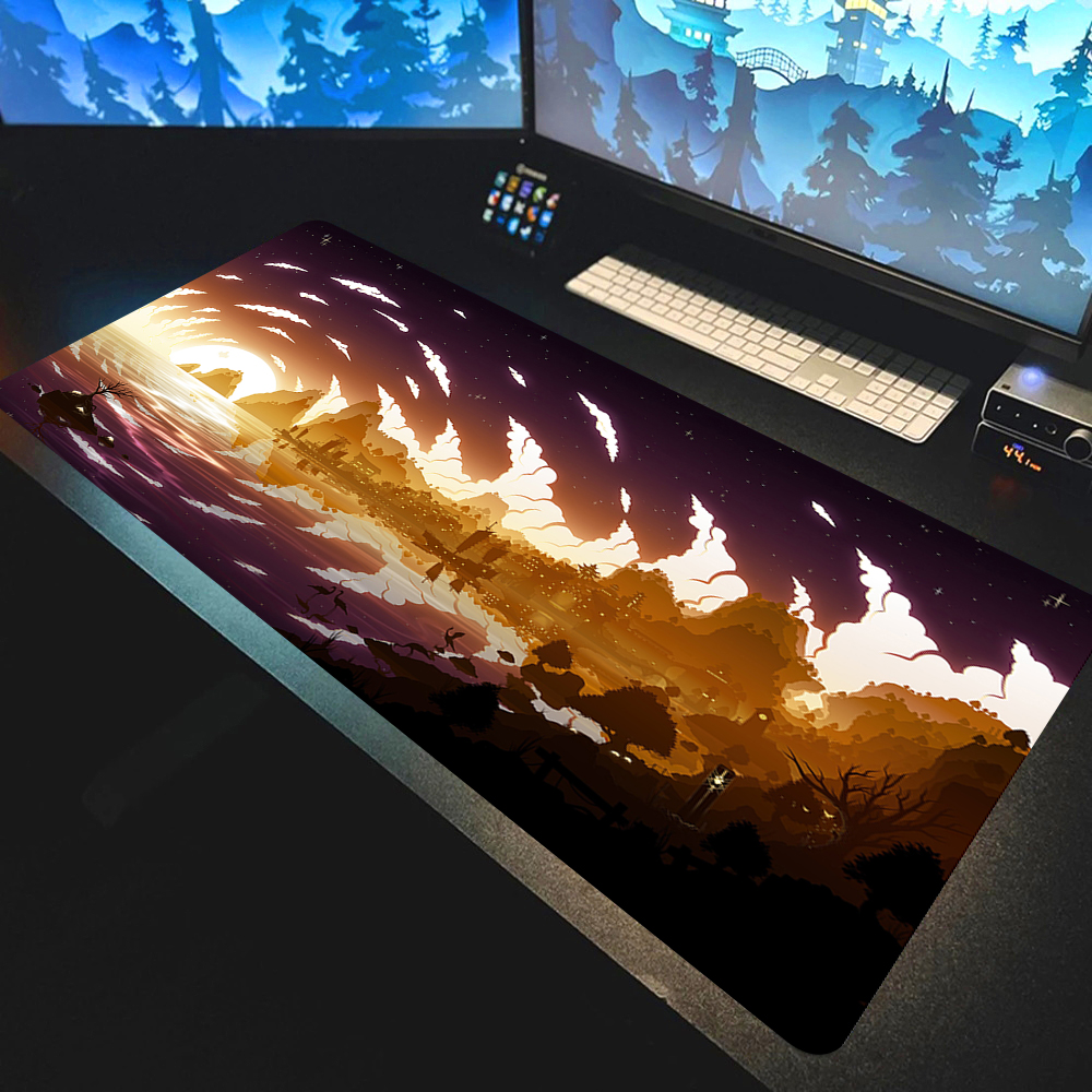 แผ่นรองเมาส์ลายดวงจันทร์และดวง - Desk Setup Accessories Aesthetic บทวิจารณ์และราคา