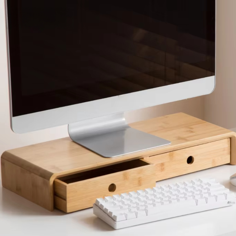 แท่นวางจอแล็ปท็อปไม้ไผ่ ที่วาง - Setup Desk Monitor บทวิจารณ์และราคา