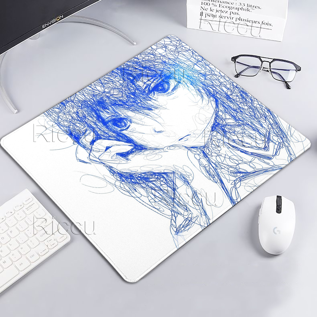 แผ่นรองเมาส์ลายอนิเมะสาวน้อยขน - Desk Setup Accessories Aesthetic บทวิจารณ์และราคา
