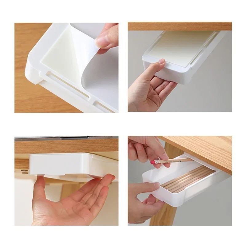 Self Adhesive Storage กล่องลิ้ - Desk Setup Home บทวิจารณ์และราคา