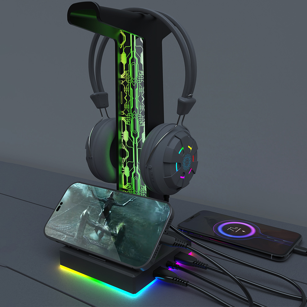 หูฟังสำหรับเล่นเกม RGB พอร์ต U - Headphone Hook Under บทวิจารณ์และราคา