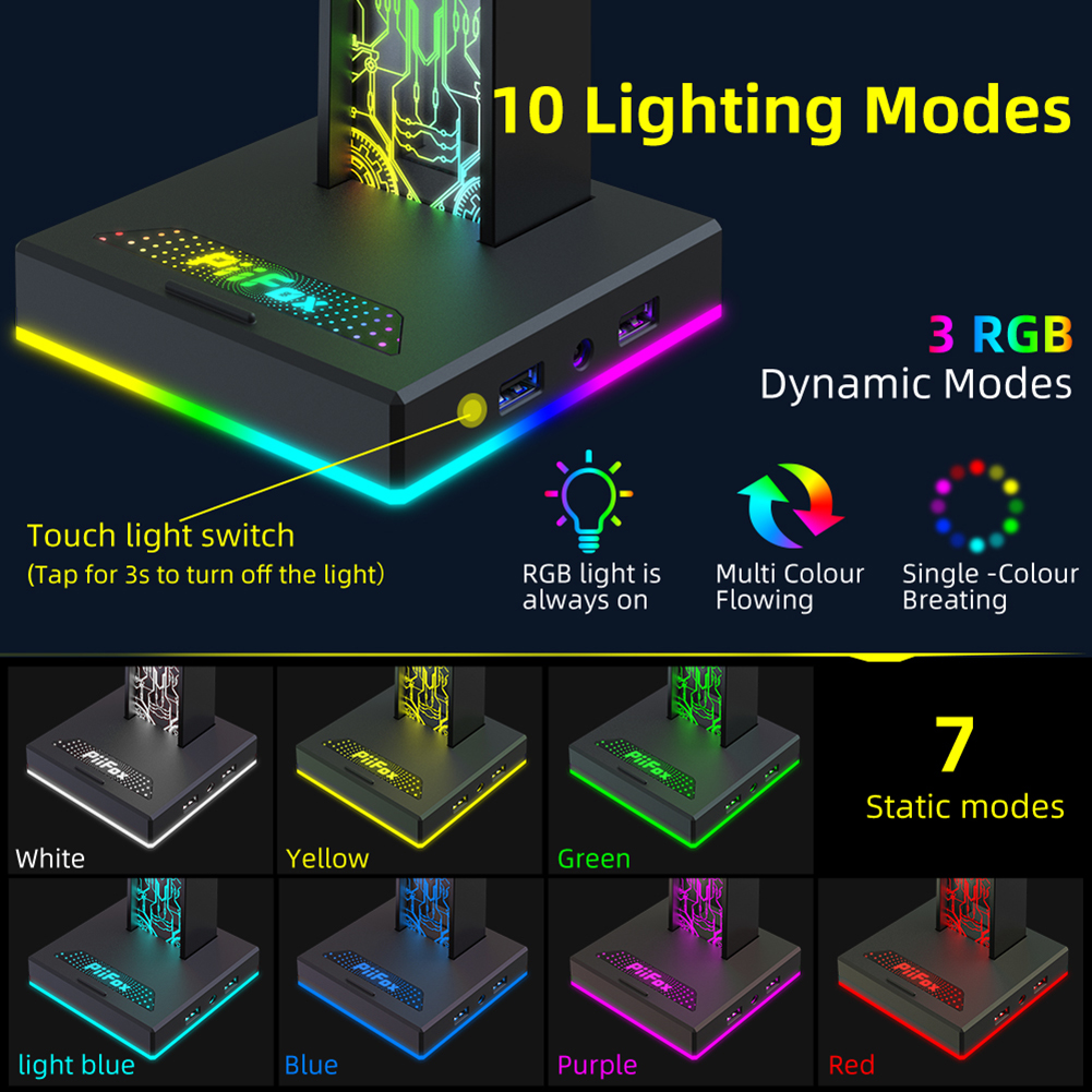 หูฟังสำหรับเล่นเกม RGB พอร์ต U - Headphone Hook Under บทวิจารณ์และราคา