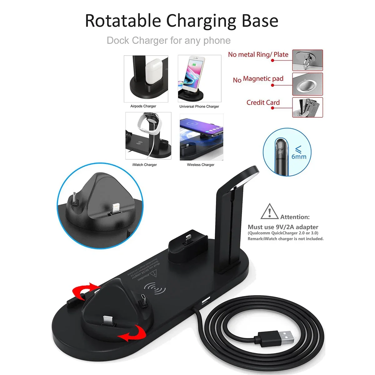 7 In 1 Wireless Charger Stand  - Desk Setup Apple บทวิจารณ์และราคา