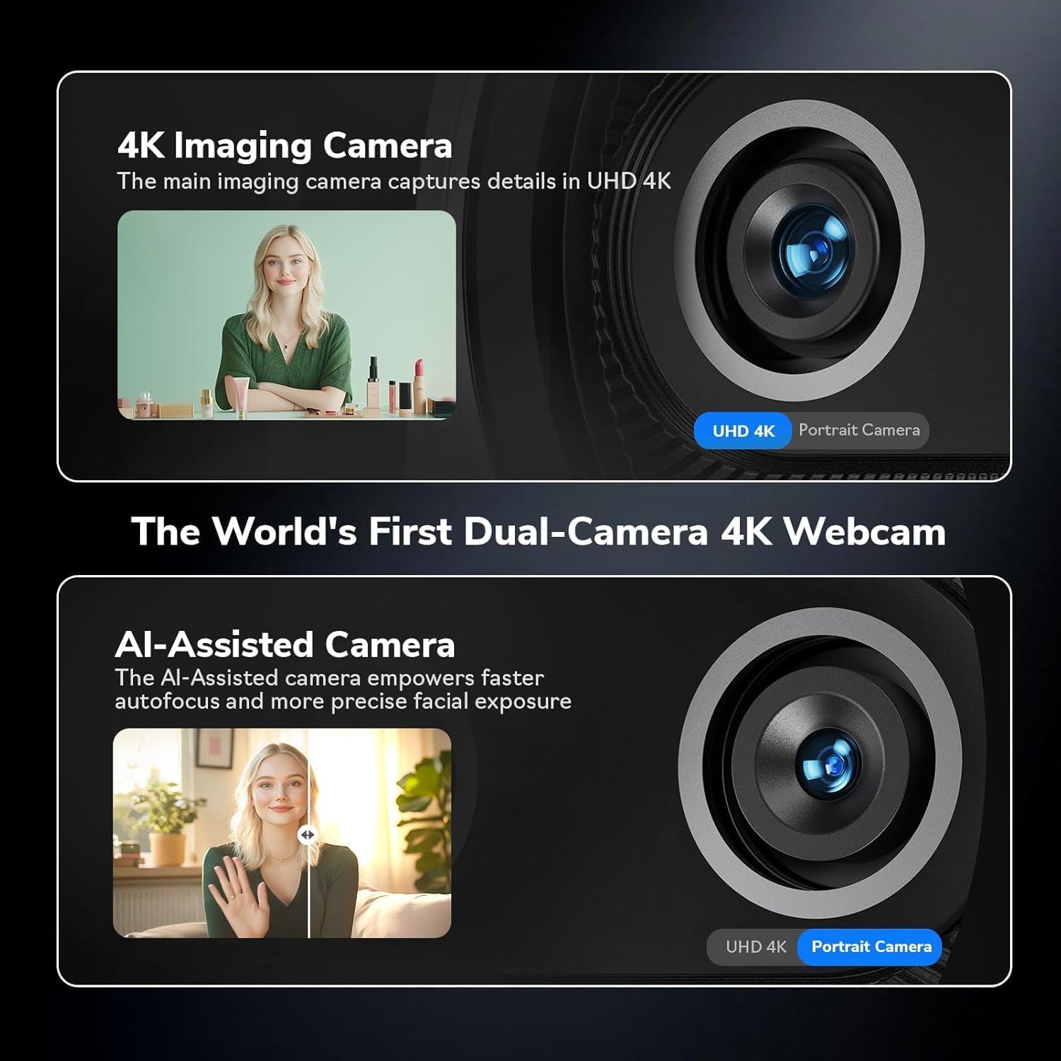 เว็บแคม 4K EMEET กล้องคู่ กล้อ - Desk Setup Streaming บทวิจารณ์และราคา