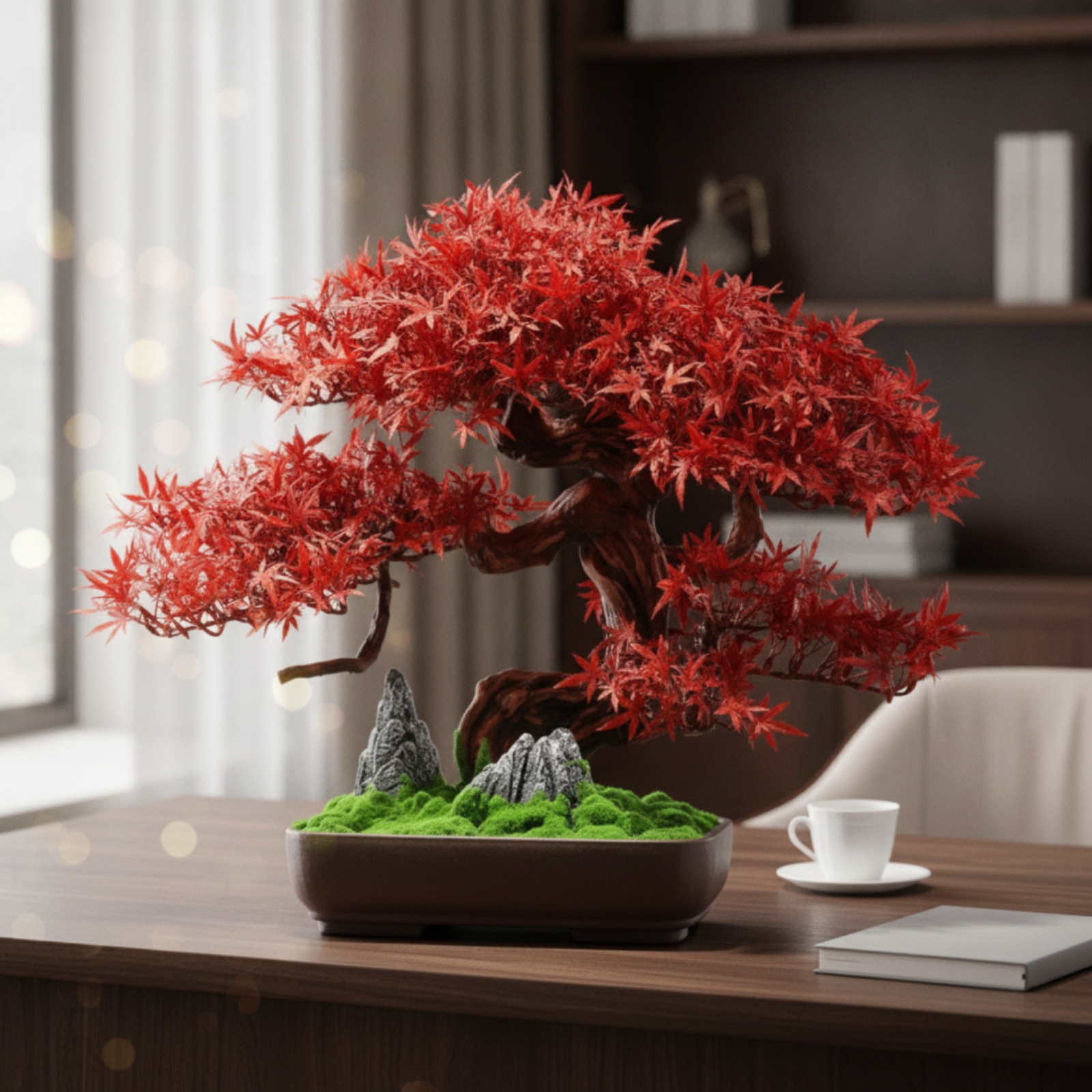 ต้นบอนไซประดิษฐ์ขนาดเล็ก ต้นบอ - Plant Pot Small Desk บทวิจารณ์และราคา