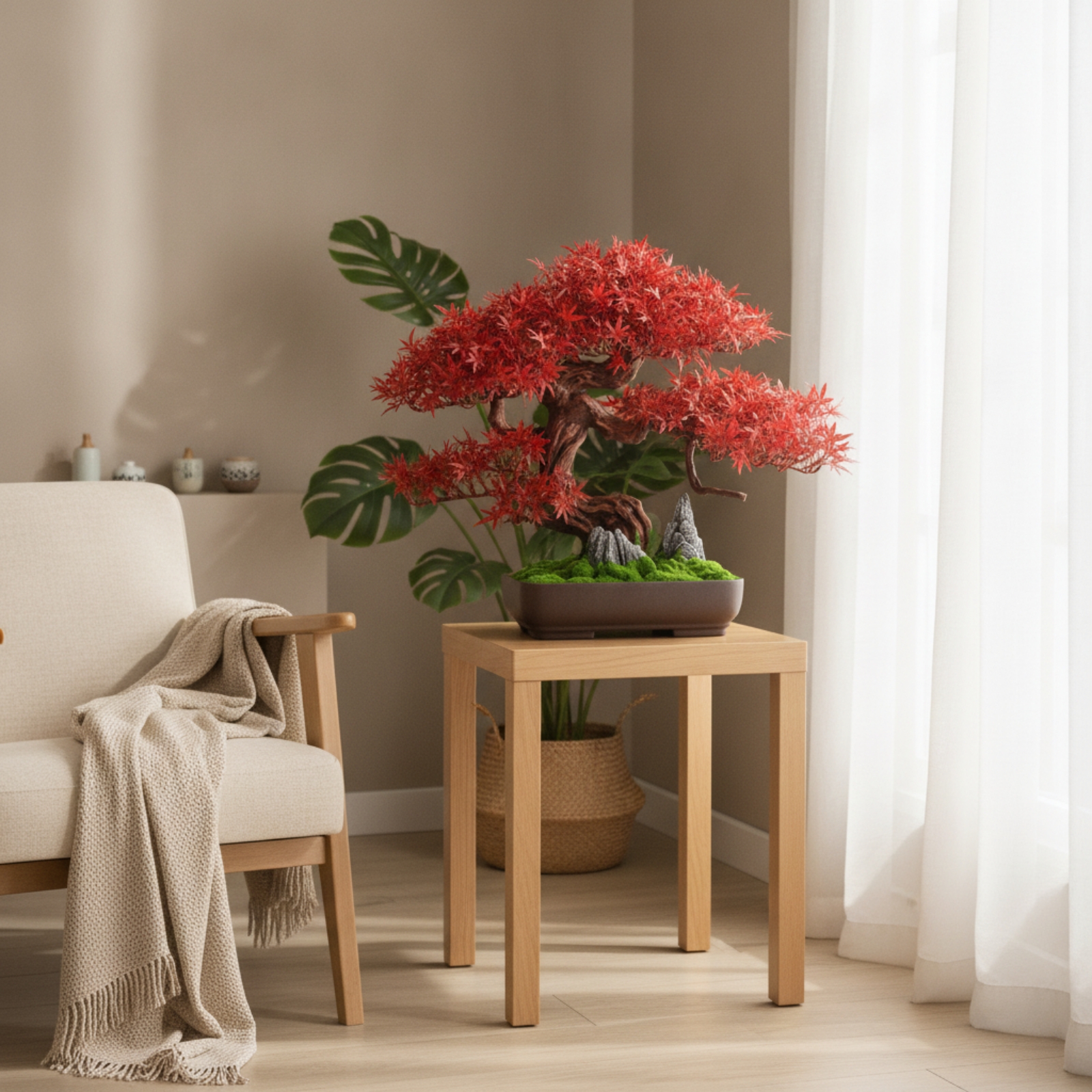 ต้นบอนไซประดิษฐ์ขนาดเล็ก ต้นบอ - Plant Pot Small Desk บทวิจารณ์และราคา