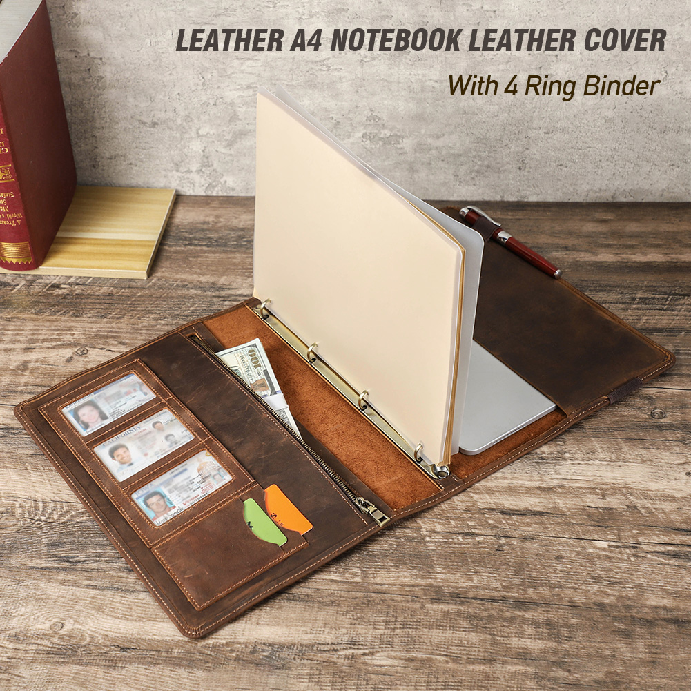 แบบย้อนยุคสุดหรูเคสหนังโน้ตบุ๊ - Ring Binder Box บทวิจารณ์และราคา