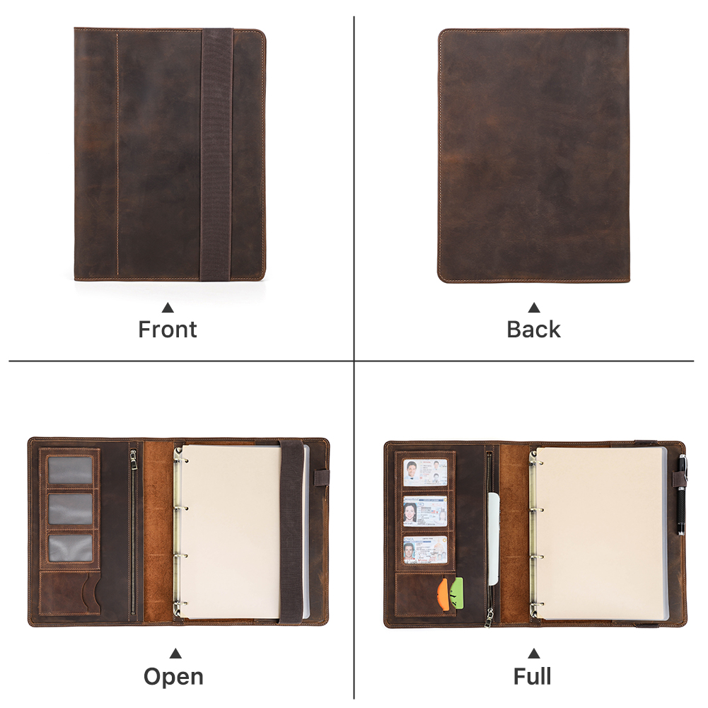 แบบย้อนยุคสุดหรูเคสหนังโน้ตบุ๊ - Ring Binder Box บทวิจารณ์และราคา