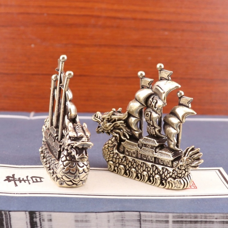 ของตกแต่งมินิรูปเรือมังกรทองเห - Desk Setup Design บทวิจารณ์และราคา