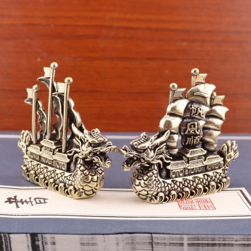 ของตกแต่งมินิรูปเรือมังกรทองเห - Desk Setup Design บทวิจารณ์และราคา
