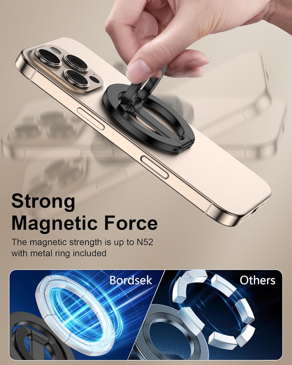ที่ยึดโทรศัพท์แบบวงแหวนแม่เหล็ - Dual Phone Holder บทวิจารณ์และราคา