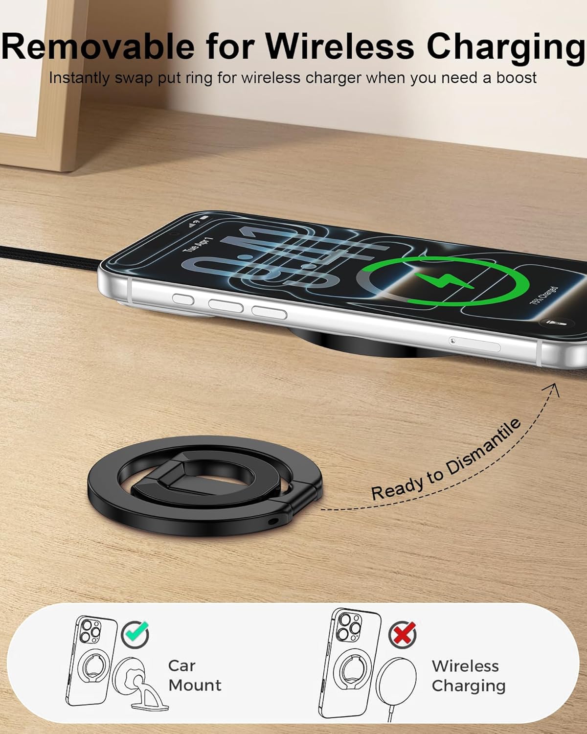 ที่ยึดโทรศัพท์แบบวงแหวนแม่เหล็ - Dual Phone Holder บทวิจารณ์และราคา